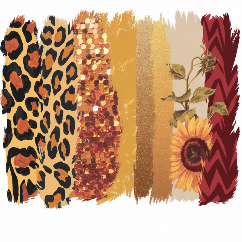 Trendy Leopard Print and Floral Design T-Shirt