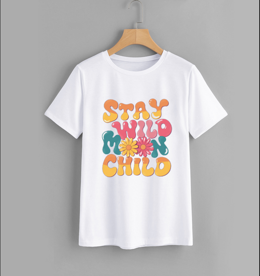 Stay Wild Moon Child Floral Graphic Tee
