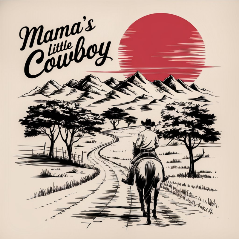 Mama's Little Cowboy Graphic T-Shirt for Kids