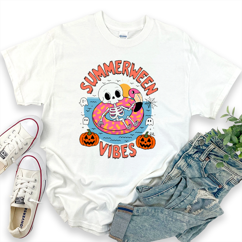 Halloween Casual Holiday Print T-shirt