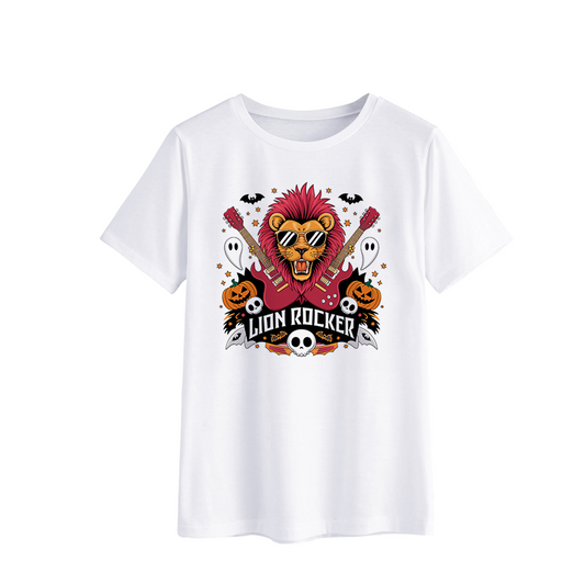 Lion Rocker Halloween Graphic T-Shirt