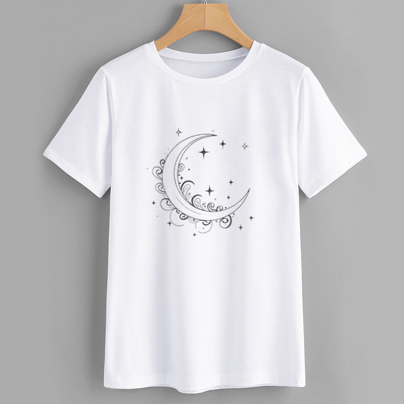LunaMoon Graphic Cotton T-Shirt