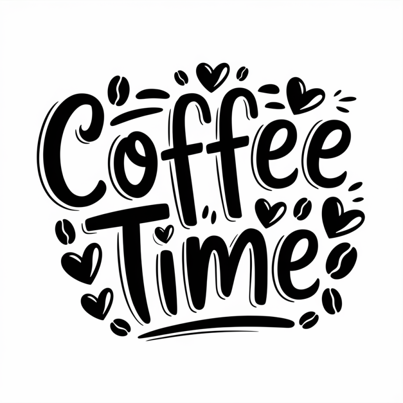 Coffee Time Graphic T-Shirt - Fun White Tee for Coffee Lovers