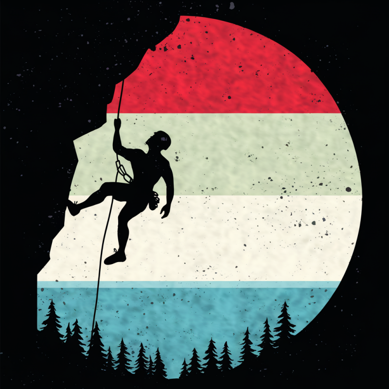 Adventure Rock Climbing Graphic Cotton T-Shirt