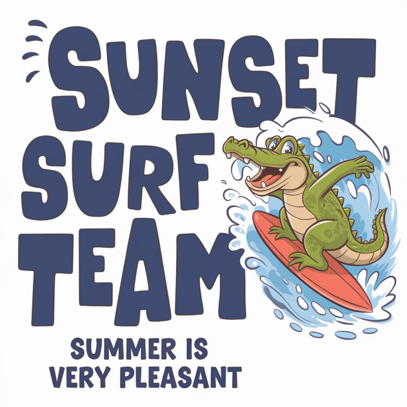 Sunset Surf Team Graphic T-Shirt for Kids