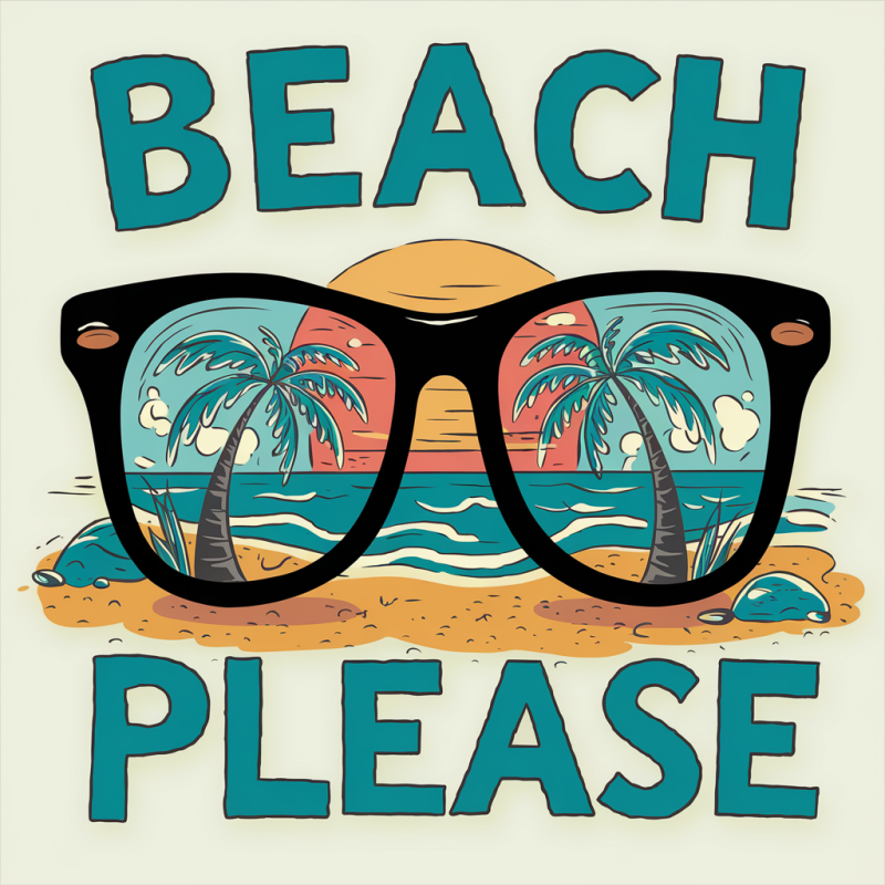 Summer Beach Please Graphic T-Shirt