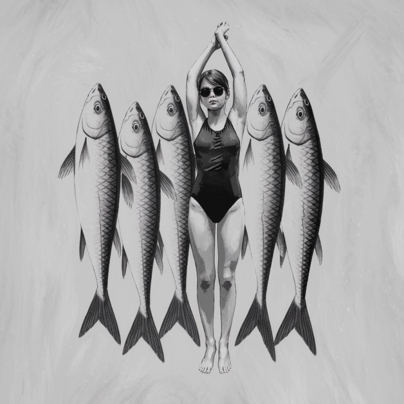 Vintage Style Graphic T-Shirt with Fish Design