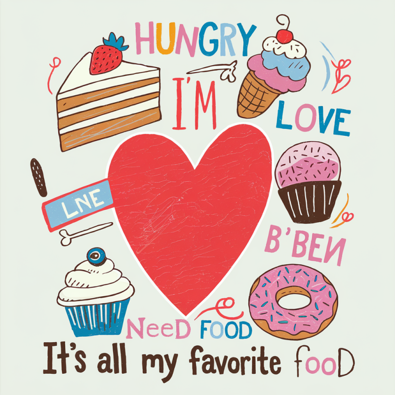 Cotton Heart Graphic T-Shirt Casual Tee