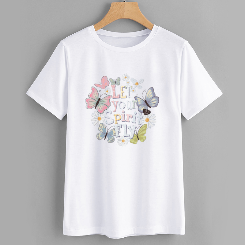 Butterfly Graphic Cotton T-Shirt