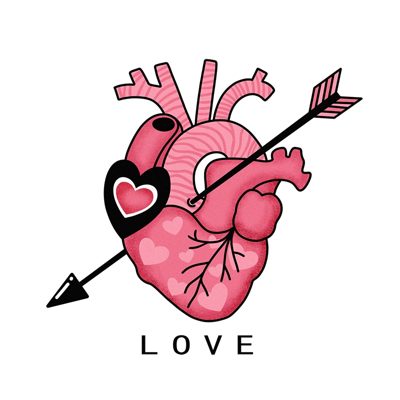 Valentine's Day 'LOVE' Graphic T-Shirt