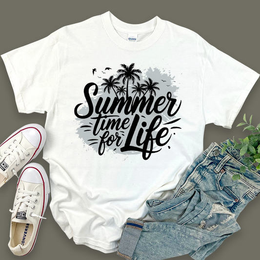 Summer Time for Life Coconut Tree T-Shirt
