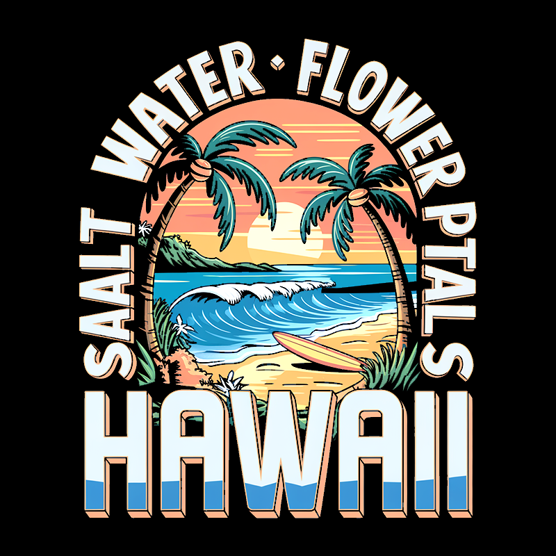 Casual 'Hawaii' Graphic T-Shirt