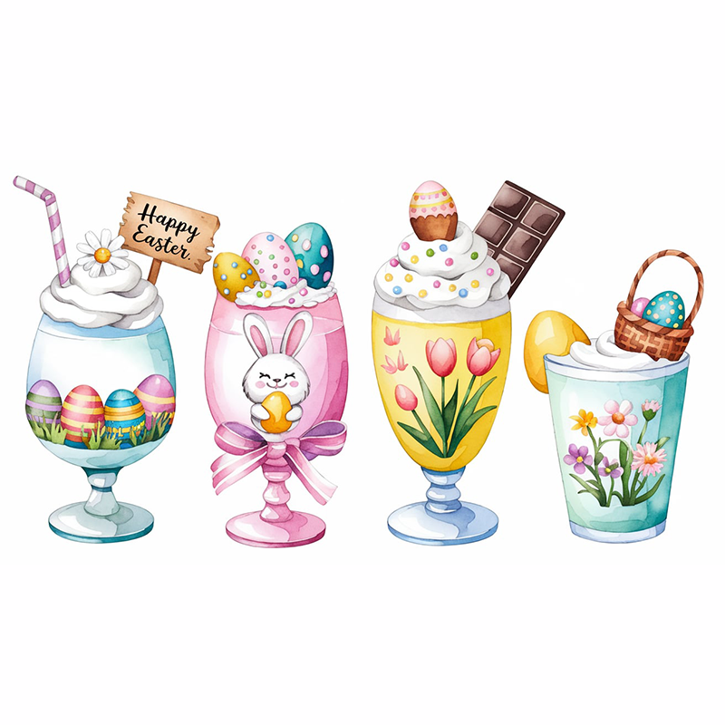 Easter Pattern Topeaster Ice Cream T-shirt