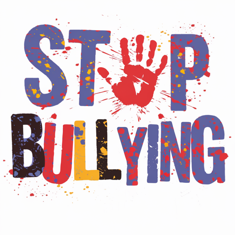 Stop Bullying Graphic T-Shirt - Colorful Anti-Bullying Tee