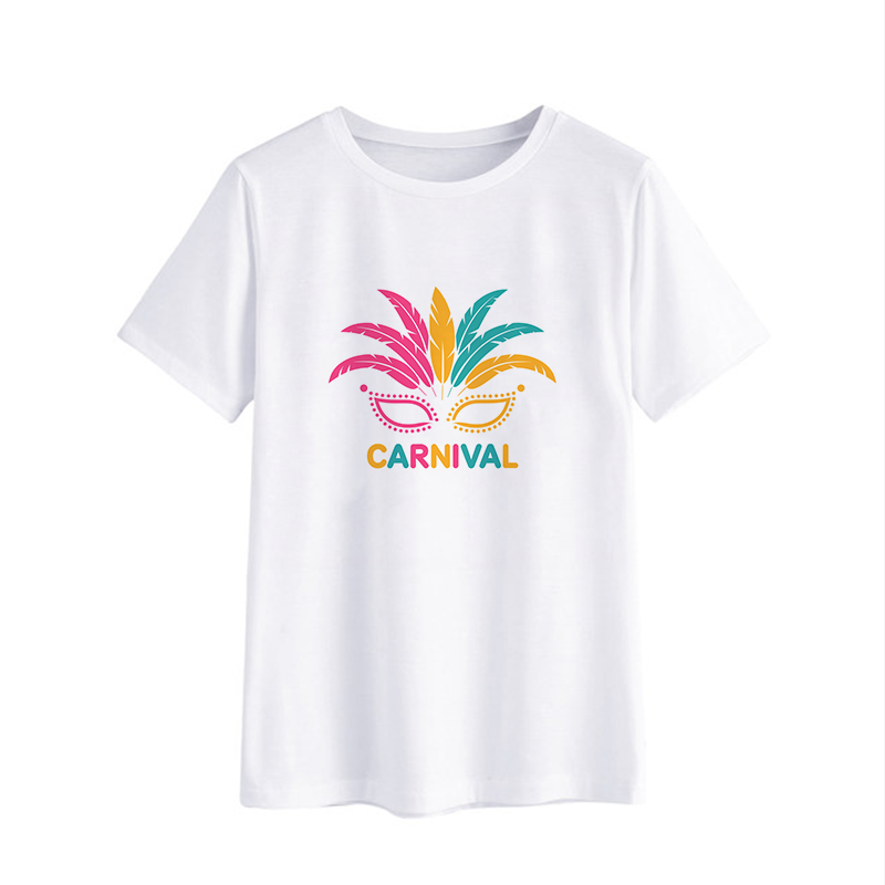 Colorful Carnival Mask Graphic T-Shirt