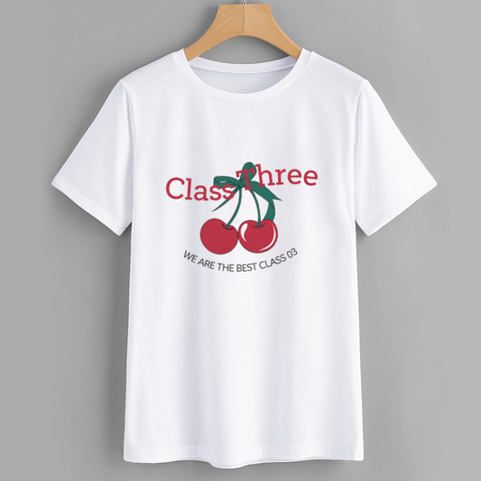 Cherry Design Class Three Graphic T-Shirt