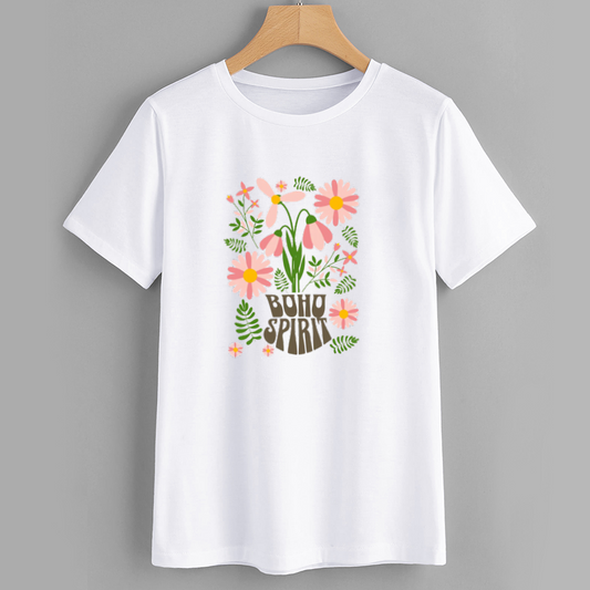 Boho Spirit Floral Graphic T-Shirt