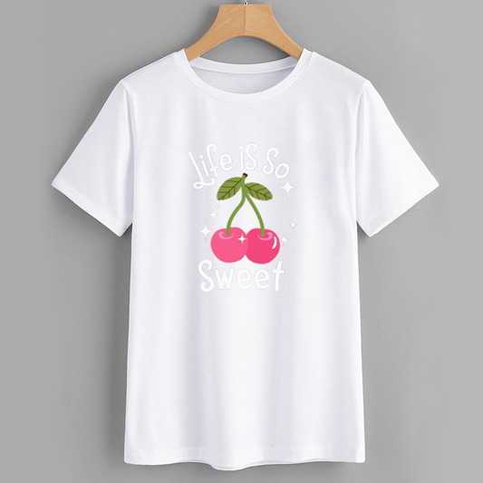 Cherry Life Is So Sweet Graphic T-Shirt