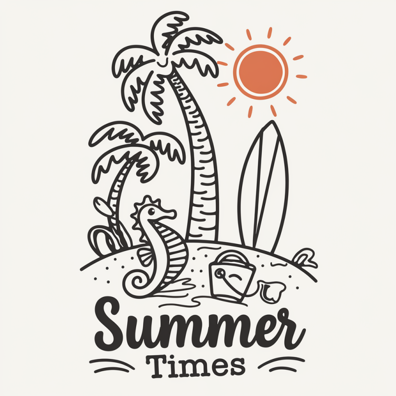 Tropical Summer Times Graphic T-Shirt
