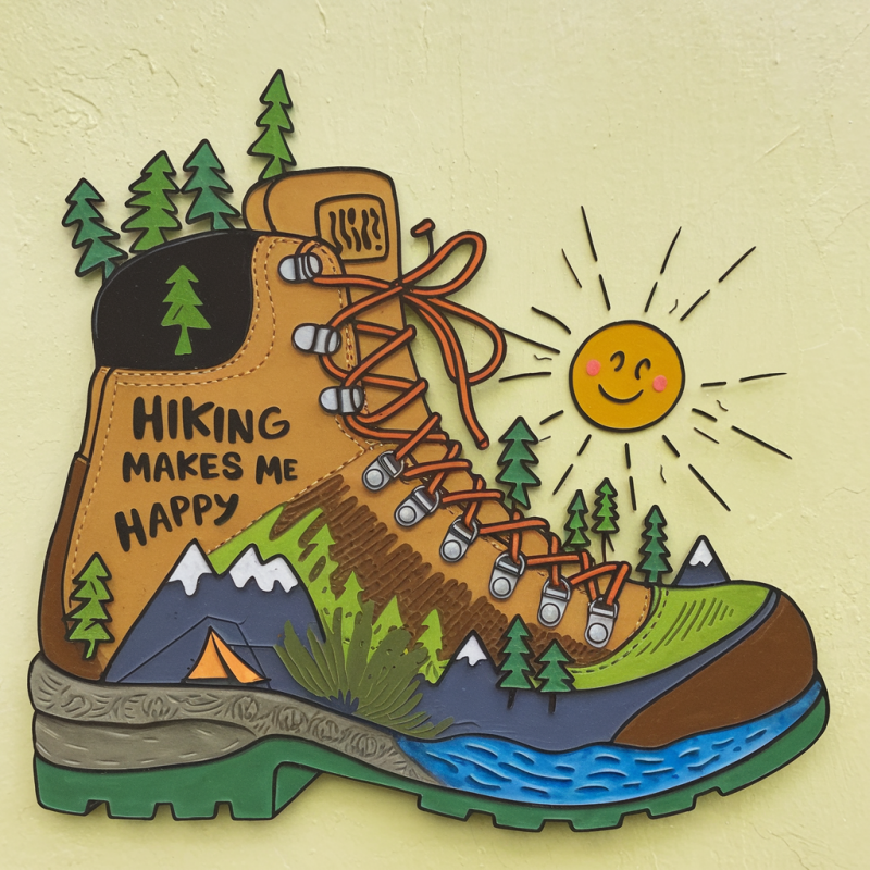 Hiking Makes Me Happy Graphic T-Shirt