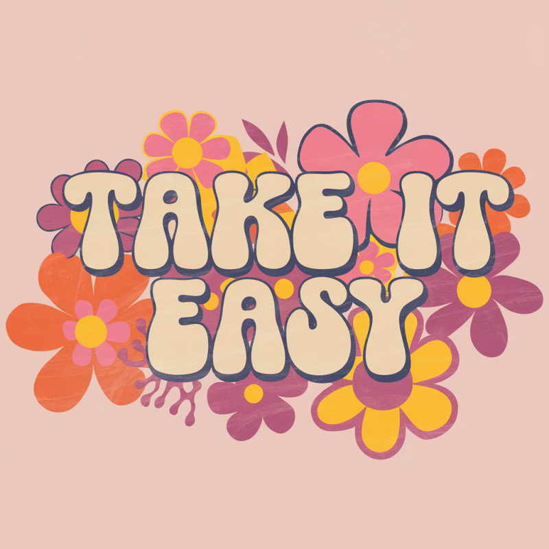 Take It Easy Floral Graphic T-Shirt