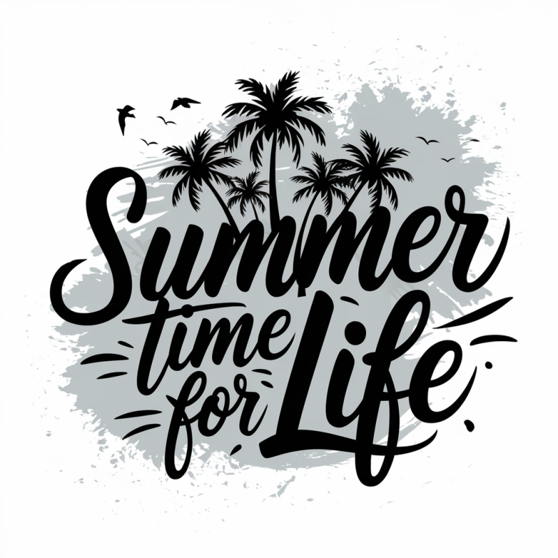 Summer Time for Life Coconut Tree T-Shirt