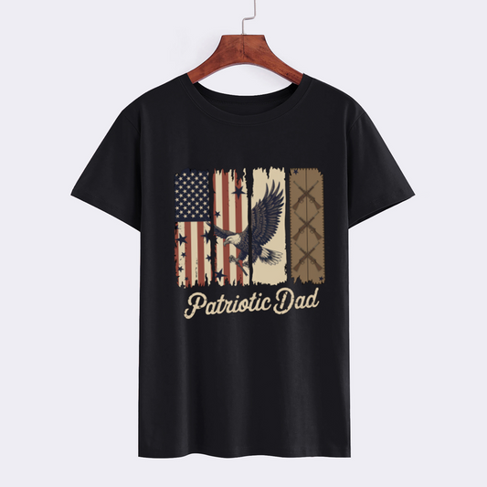 Patriotic Dad Eagle Graphic T-shirt