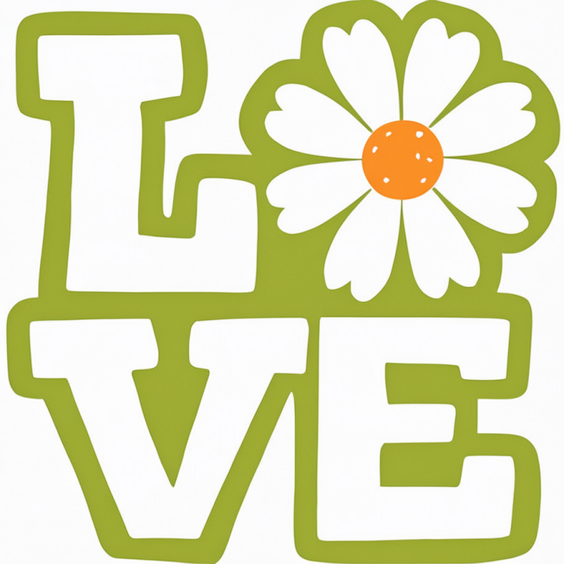 Floral Love Graphic Tee - White Casual T-Shirt