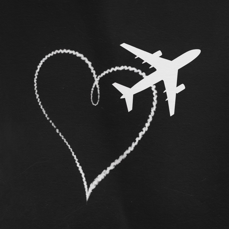 Airplane Heart Graphic T-Shirt