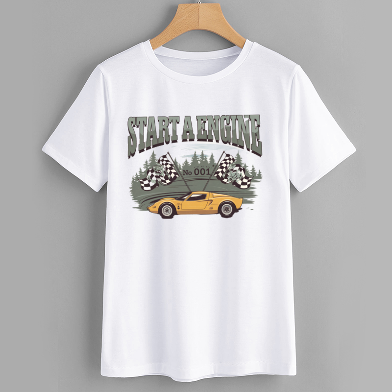 Vintage Start A Engine Car T-Shirt