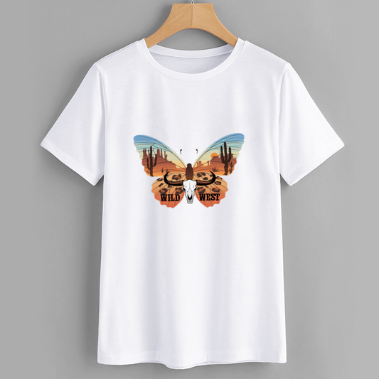 Wild West Butterfly Graphic T-Shirt