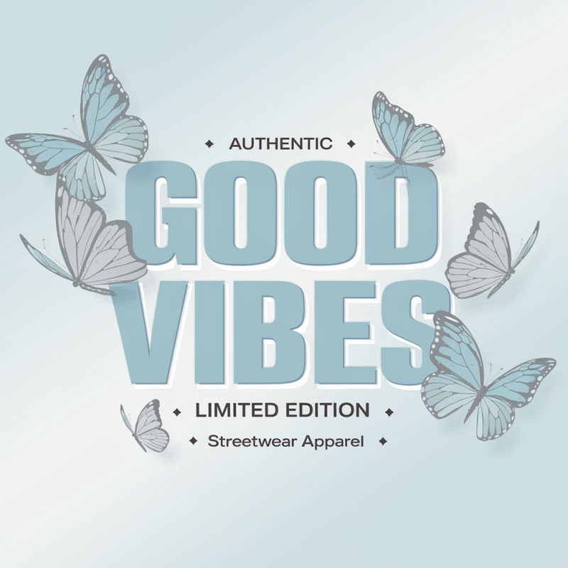 Good Vibes Butterfly Graphic T-Shirt