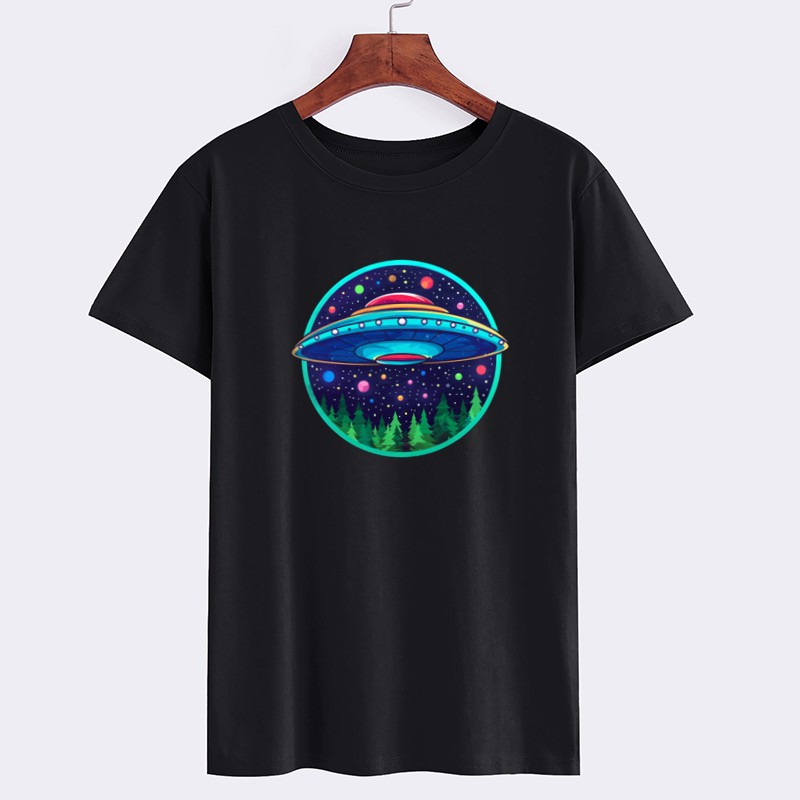 Galactic UFO Graphic T-Shirt