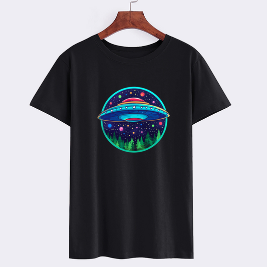 Galactic UFO Graphic T-Shirt