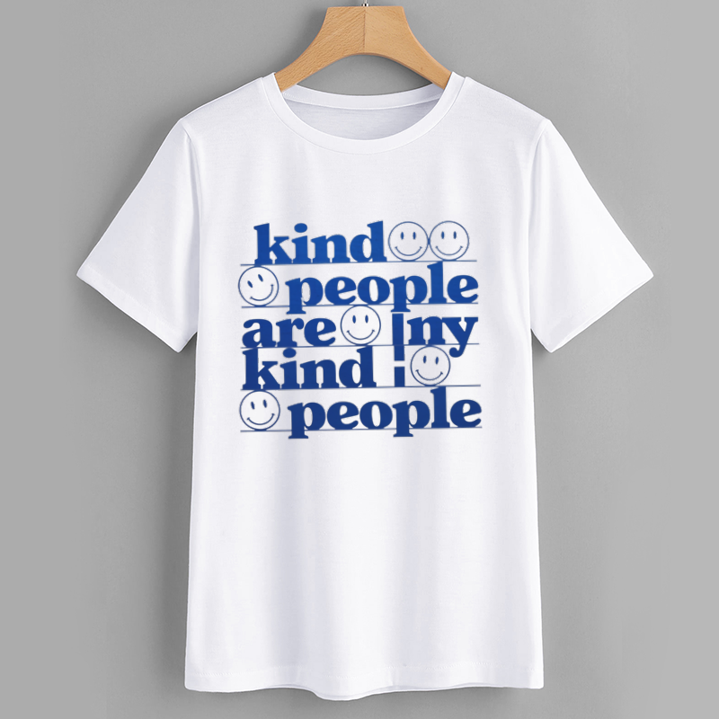 Kind People Graphic Tee - Casual White T-Shirt