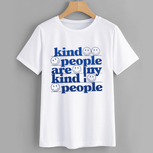 Kind People Graphic Tee - Casual White T-Shirt