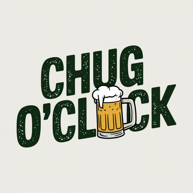Chug O'Clock Funny Beer T-Shirt