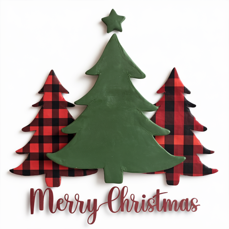 Merry Christmas Tree Graphic T-Shirt
