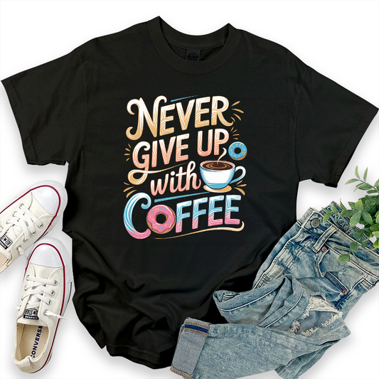 Coffee Cup Letter Pattern Top