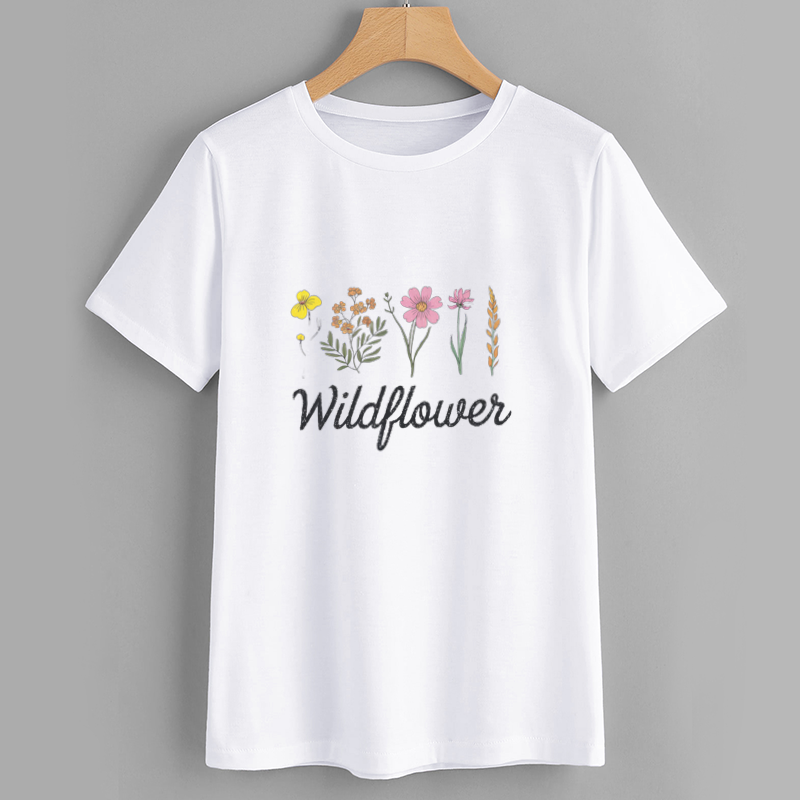 Wildflower Graphic T-Shirt with Floral Design