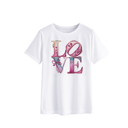 Creative Love Graphic T-Shirt for Casual Wear