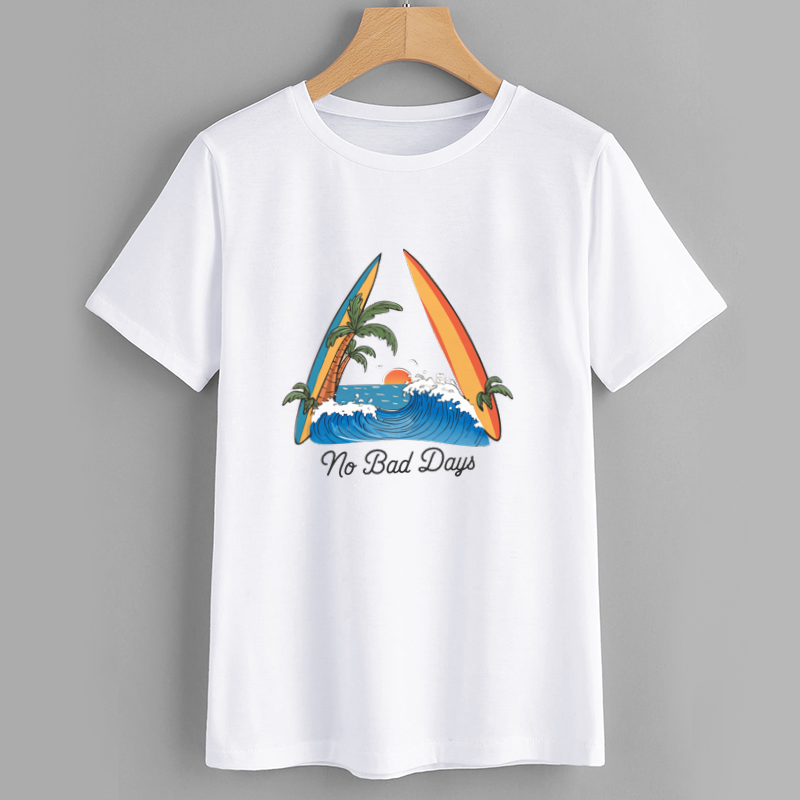 Surfboard Graphic Cotton T-Shirt