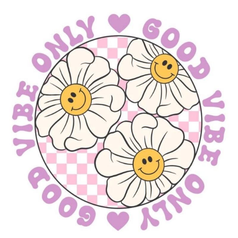 Good Vibes Floral Graphic T-Shirt