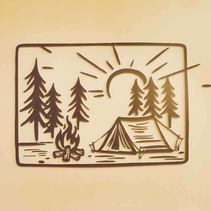 Nature Scene Camping Graphic T-Shirt