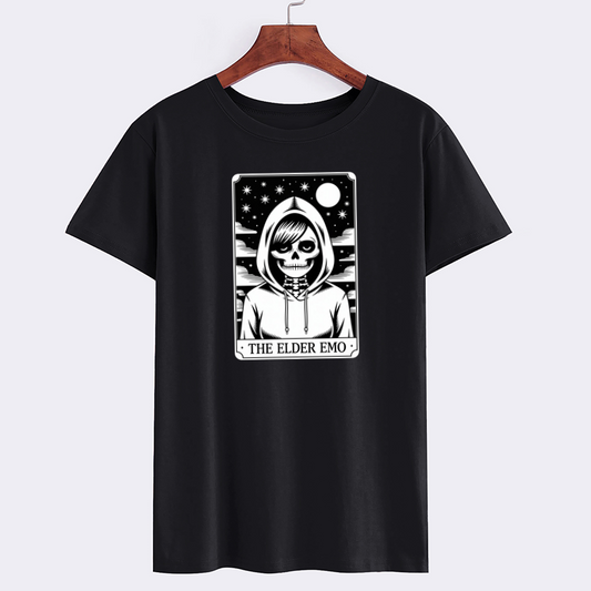 The Elder Emo Skull Graphic Black T-Shirt