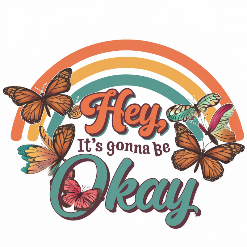 Hey It's Gonna Be Okay Butterfly T-Shirt