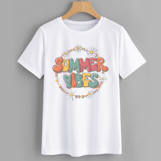 Summer Vibes Floral Graphic T-Shirt