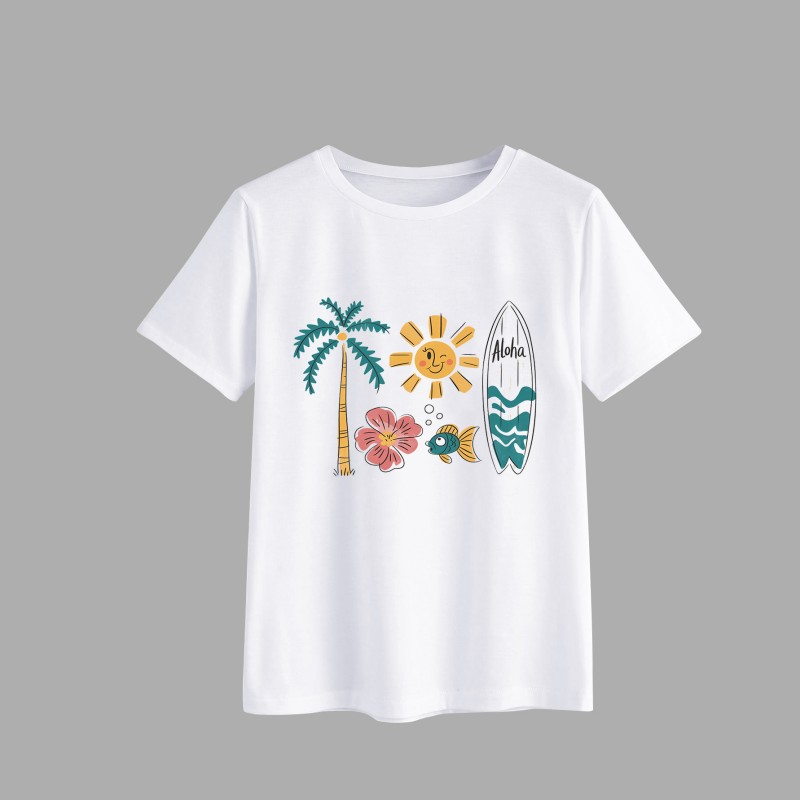 Aloha Beach Graphic T-Shirt for Summer Fun