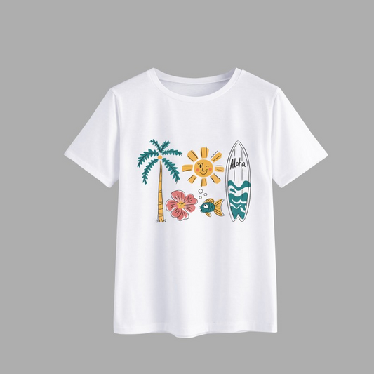 Aloha Beach Graphic T-Shirt for Summer Fun