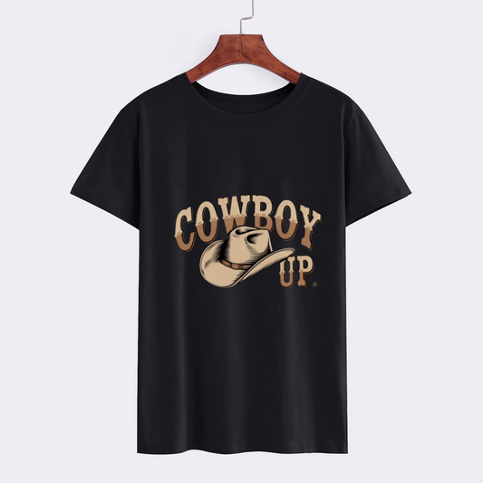 Cowboy Up Graphic T-Shirt - Western Style Casual Tee